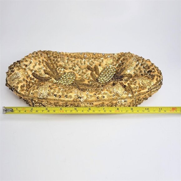 Gold Glitter Evening Clutch Purse - Picture 10 of 13